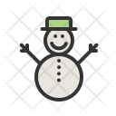 Snowman Celebration Decoration Icon