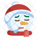 Snowman Sick Sick Face Emoji Icon