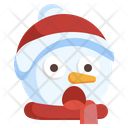 Snowman Surprised Smileys Emoji Icon