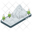 Snowy Mountains Snowy Alps Hill Station Icon