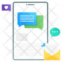 Mobile Message Social Engagement Mobile App Icon