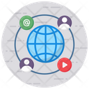 Communication Social Networking Network Nodes Icon