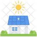House Solar Battery Icon