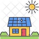 House Solar Battery Icon