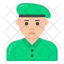 Army Officer Soldier Military Man Icon