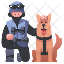 Soldier And Dog Icon