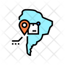 South America Shipment Icon