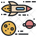 Space Traveling Launch Icon