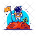 Spaceman On Moon Icon
