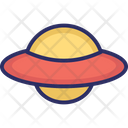Aircraft Alien Spaceship Flying Saucer Icon
