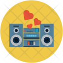 Speakers With Hearts Icon