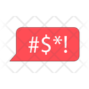 Speech bubble with censor words  Icon