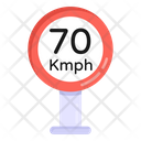 Speed Limit Board Road Post Traffic Board Icon