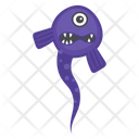 Microorganism Sperm Cell Scary Bacteria Icon