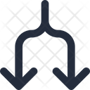 Connector Split Down Icon