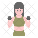 Female Avatar Female Bodybuilder Fitness Trainer Icon