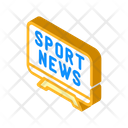 Sport News Isometric Icon
