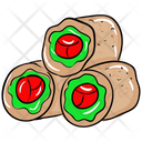 Spring Rolls Swiss Rolls Sponge Cake Icon