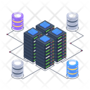 Server Network Database Network Data Centers Icon