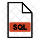 Sql File Icon - Download in Line Style