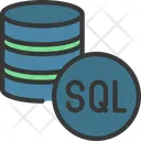 Sql Server Icon - Download in Colored Outline Style