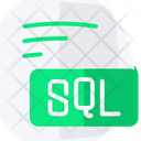 Sql Structured Query Language Flat Style Icon 아이콘