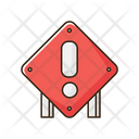 Square Attention Road Sign Icon