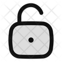 Square Unlock Open Lock Open Padlock Icon