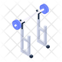 Free Weights Fitness Equipment Barbell Bar Icon