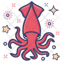 Squid Calamari Sea Creature Icon