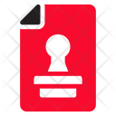 Stamp File File Approved Icon