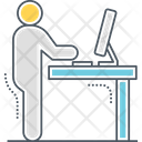Standing Desk Ergonomic Computer Icon