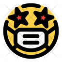 Star Eyes Emoji With Face Mask Emoji Icon