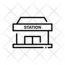 Station Railway Station Building Icon