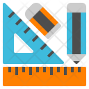 Stationary Ruler Pencil Icon