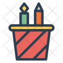 Stationary Holder Pencil Icon