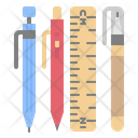 Stationary Item Pencil And Pen Scale Icon