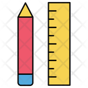 Stationery Tools Pencil Scale Stationery Equipment Icon