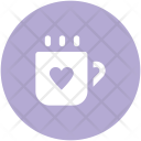 Steaming Coffee Heart Icon