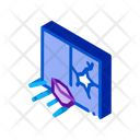 Stone Broken Window Strike Icon