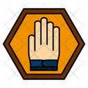 Stop Hand Sign Icon