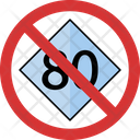 Stop 80 Speed Icon