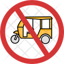 Stop Auto Rickshaw Icon