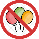 No Balloons Balloons Not Allowed Fly Balloons Prohibition Icon