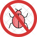 No Bug Bug Not Allowed Bug Prohibition Icon