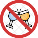Stop Champagne Toast Icon