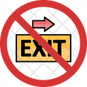 No Exit Exit Not Allowed Exit Forbid Icon
