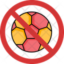 Football Playing Football Forbidden Icon