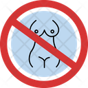 No Naked Naked Not Allowed Naked Prohibition Icon