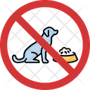 No Pet Food Pet Food Not Allowed Pet Food Prohibition Icon